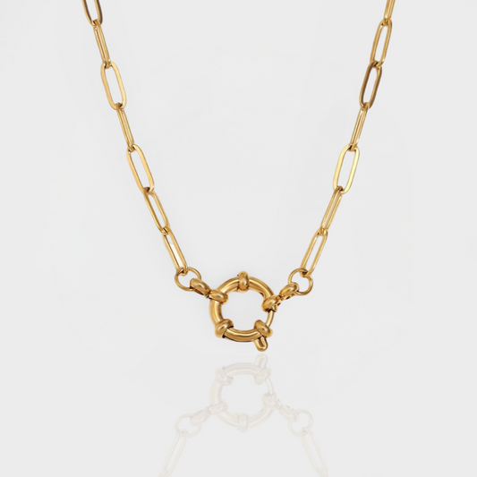 DYO Paperclip Necklace-Purchase stylish Twisted Herring Bone Necklace. Explore our online collection for trendy accessories reflecting the charm of the Emerald Isle. Order yours now!-Dazzledvenus