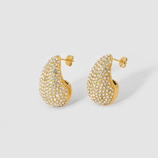 Savi Pavè Teardrop Earring-Dazzledvenus