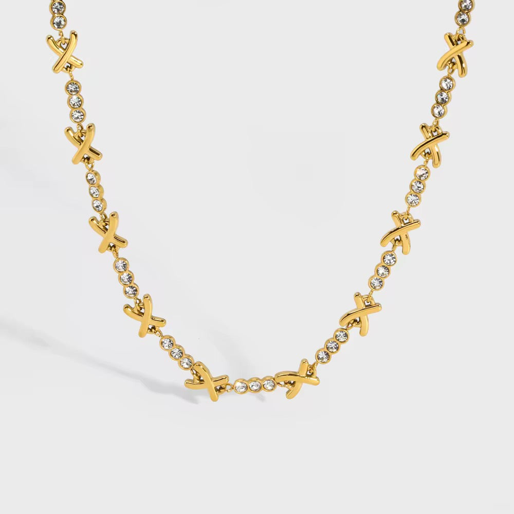 Xoxo Love Necklace-Express your style and affection with a love choker necklace. Purchase now from our collection, reflecting your unique taste and personality. Shop now! ✨-Dazzledvenus