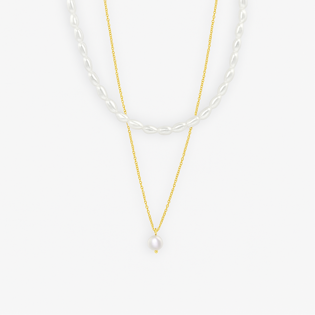 Multilayered Ophelia Pearl Necklace