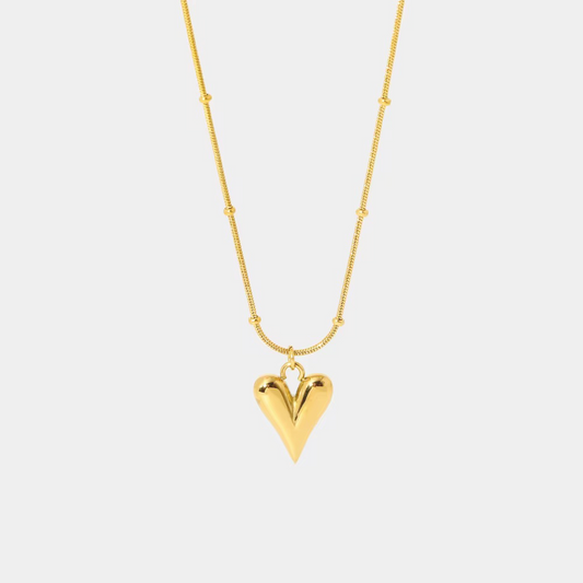 Adore Heart Necklace-Gold-Dazzledvenus