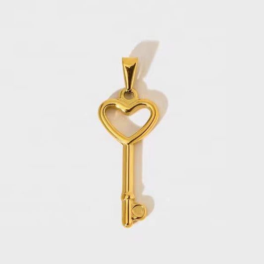 Bold Heart Key Charm