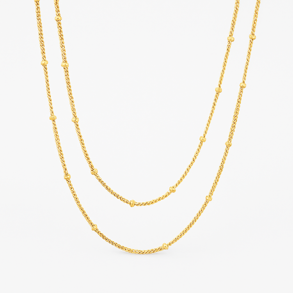Dotted Satellite Duo Necklace