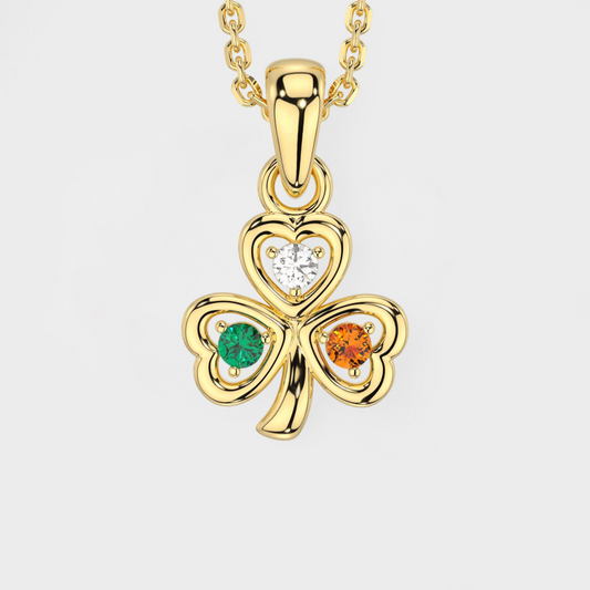 Irish Shamrock Clover Necklace-Dazzledvenus