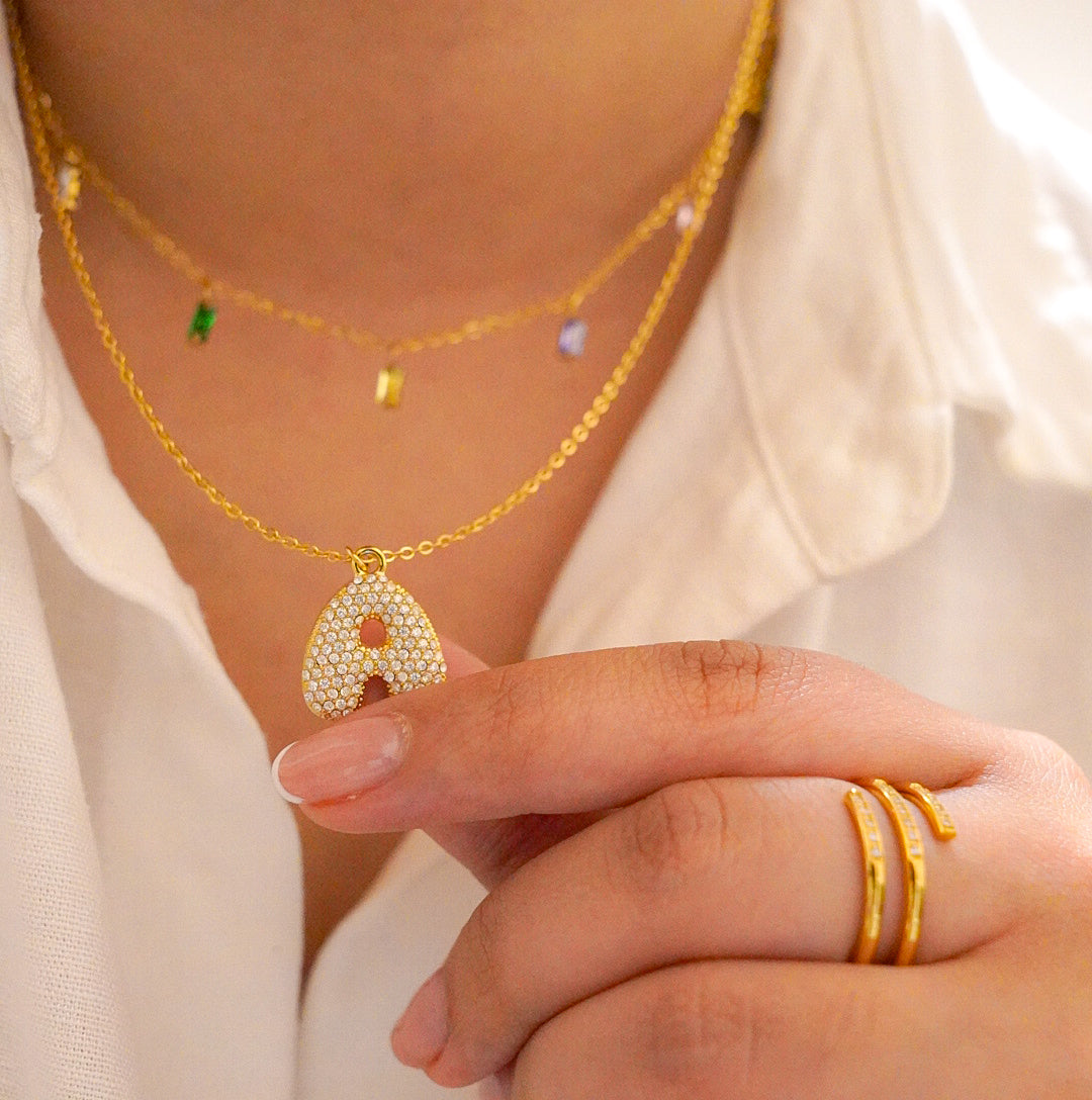 Hailey Diamond Bubble Necklace