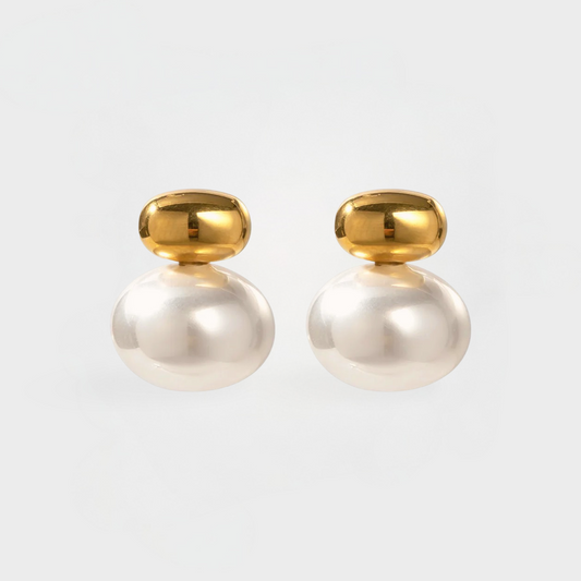 Empress Pearl Stud Earring-Dazzledvenus