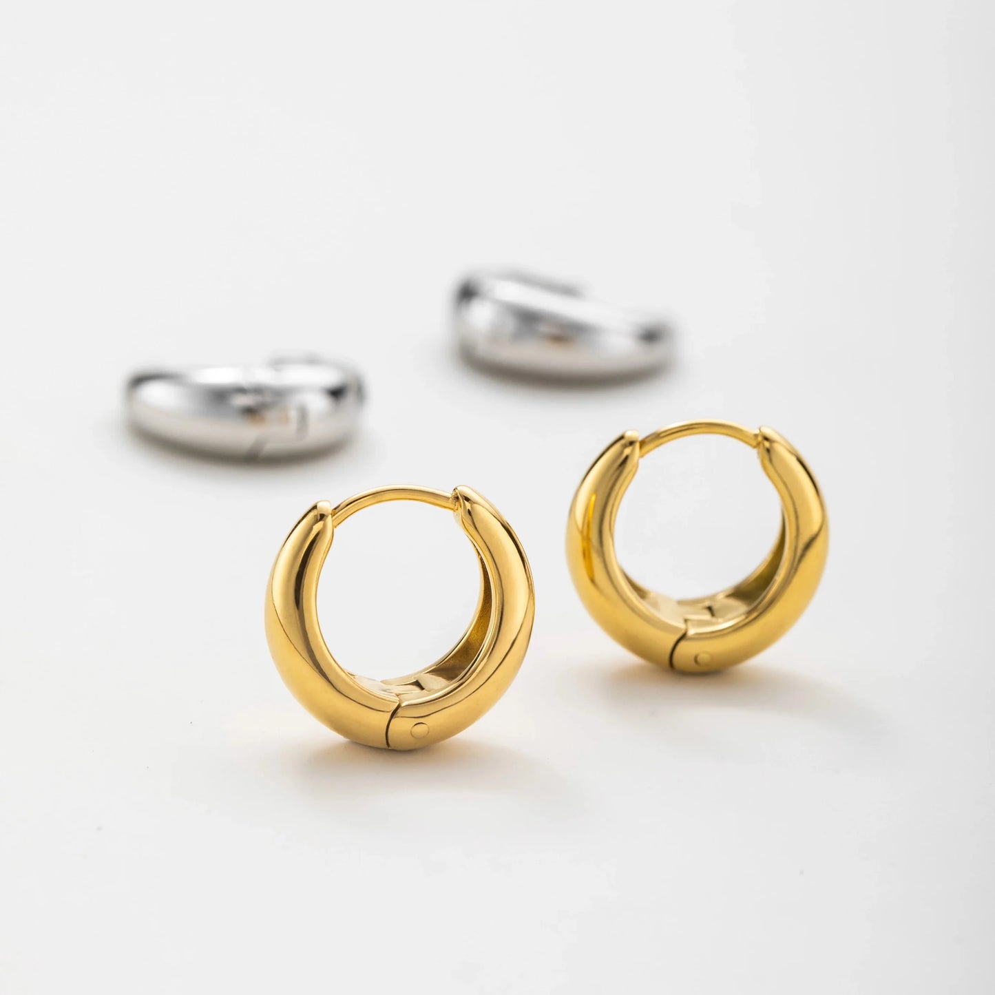 Teardrop Huggie Earring