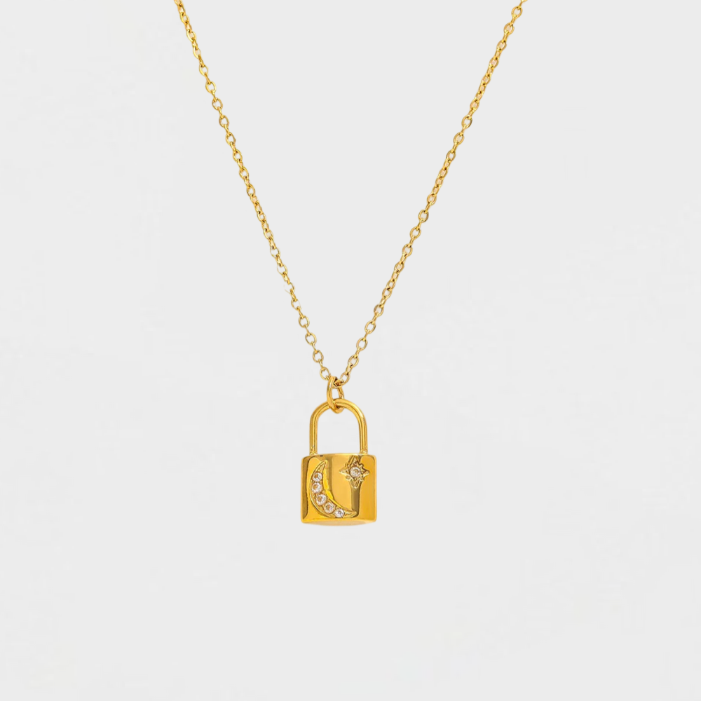 Forever Mine Lock Necklace-Explore our elegant Balance Beam T-Bar Chain Necklace collection. Enhance your style with our sophisticated designs. Order now for timeless elegance! 🏆-Dazzledvenus