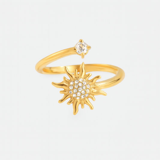 Rising Sun Adjustable Ring-Dazzledvenus