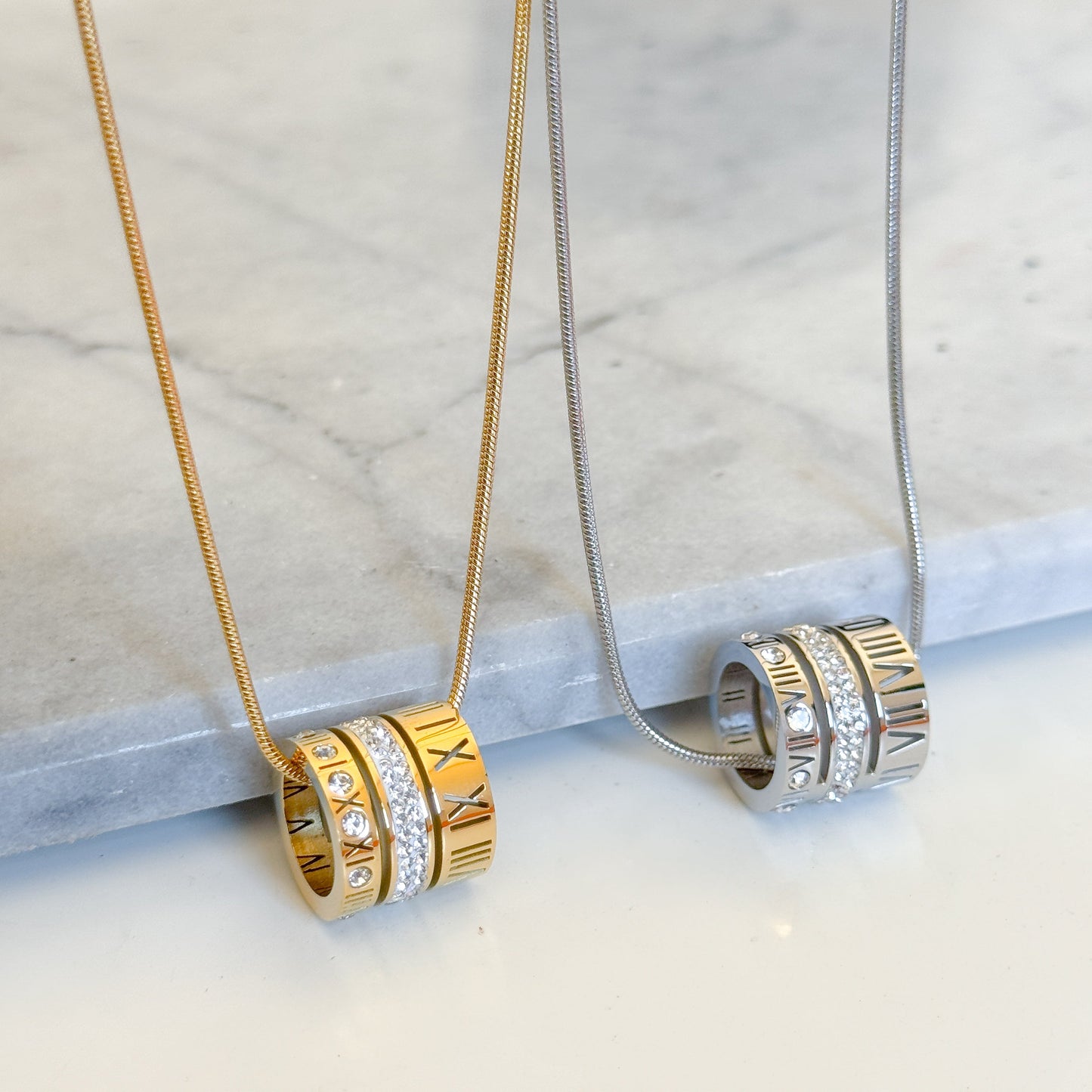 Trio Roman Necklace-Dazzledvenus