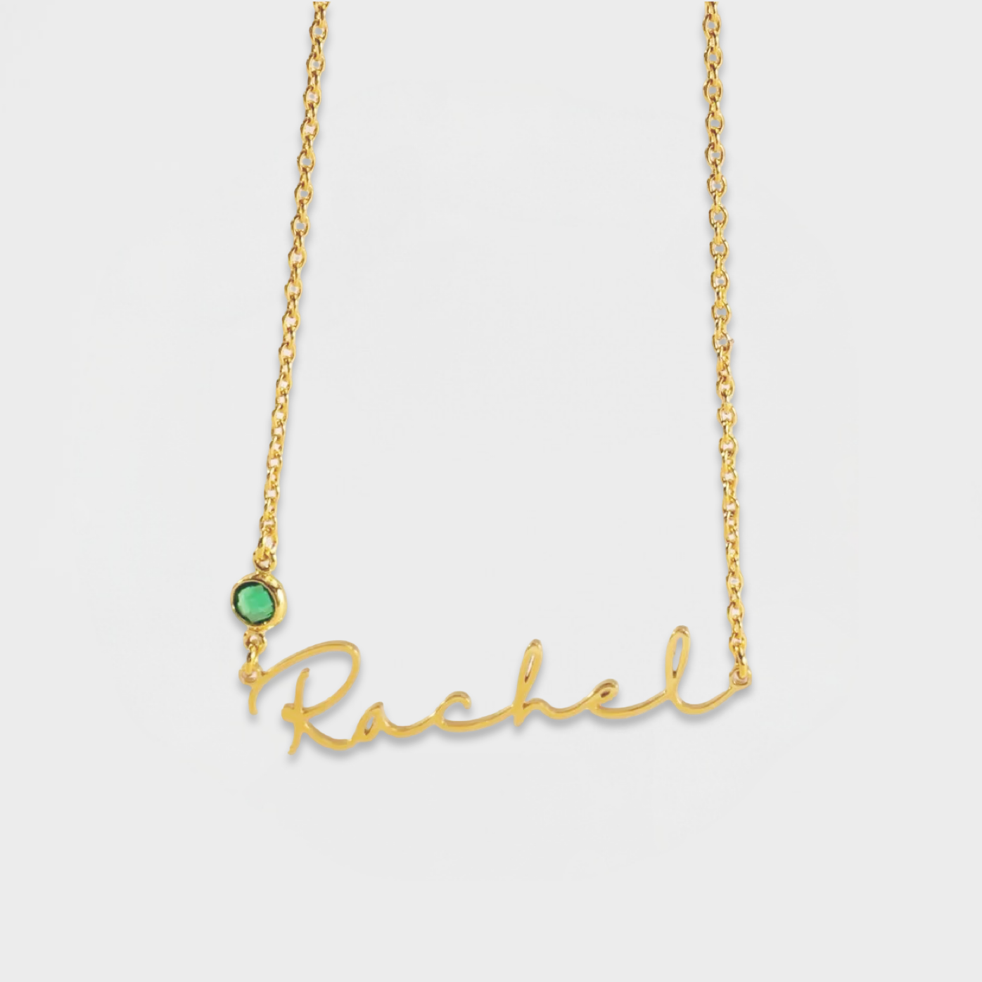 Birthstone Signature Name Necklace-Elevate your fashion game instantly! Order your Personalized Bubble Name Choker today to add a personalized touch to your style. Don't miss out. Shop Now! 💥-Dazzledvenus