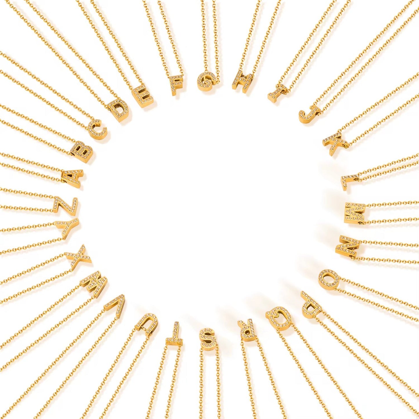 Dazzle Dainty Initial Necklace