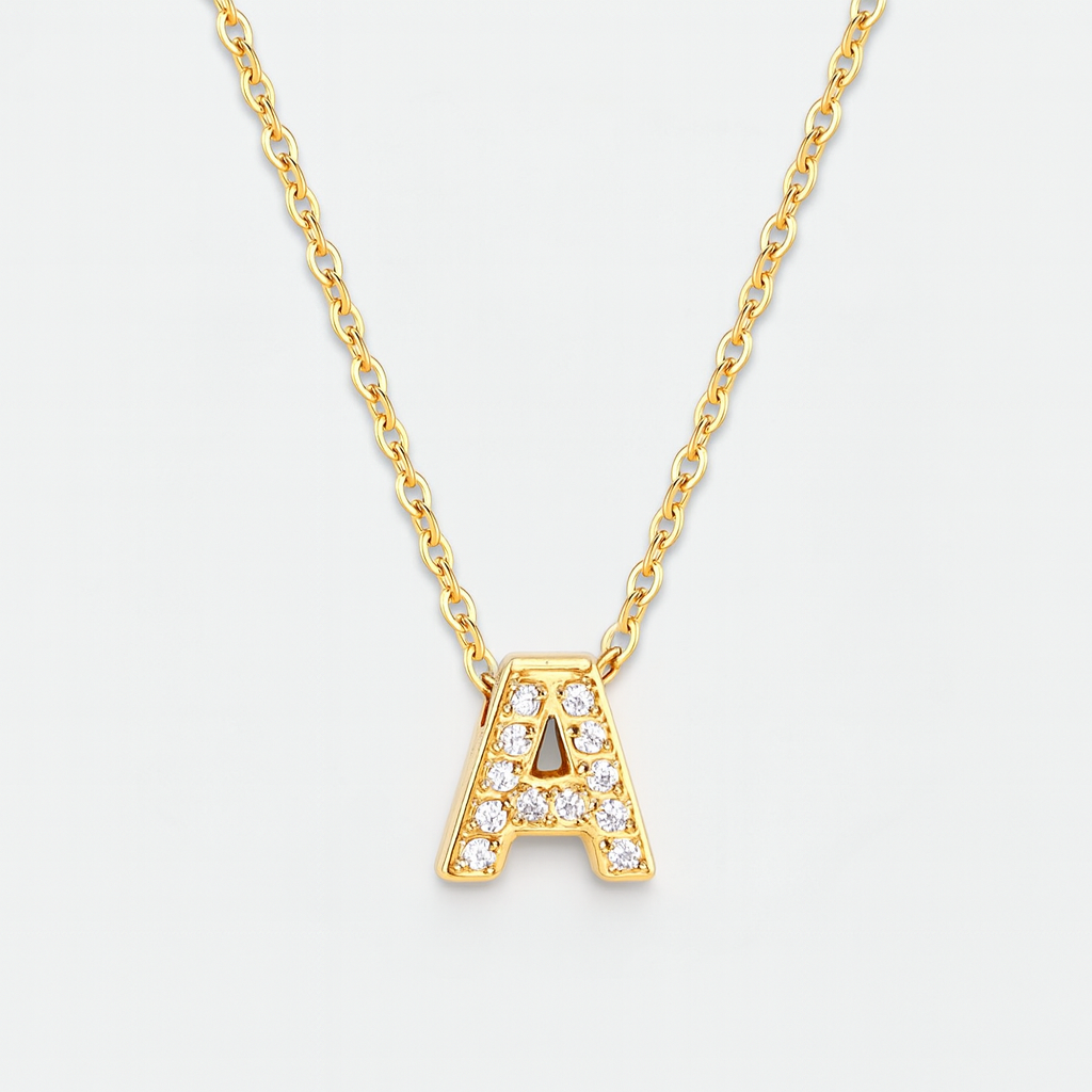 Dazzle Dainty Initial Necklace