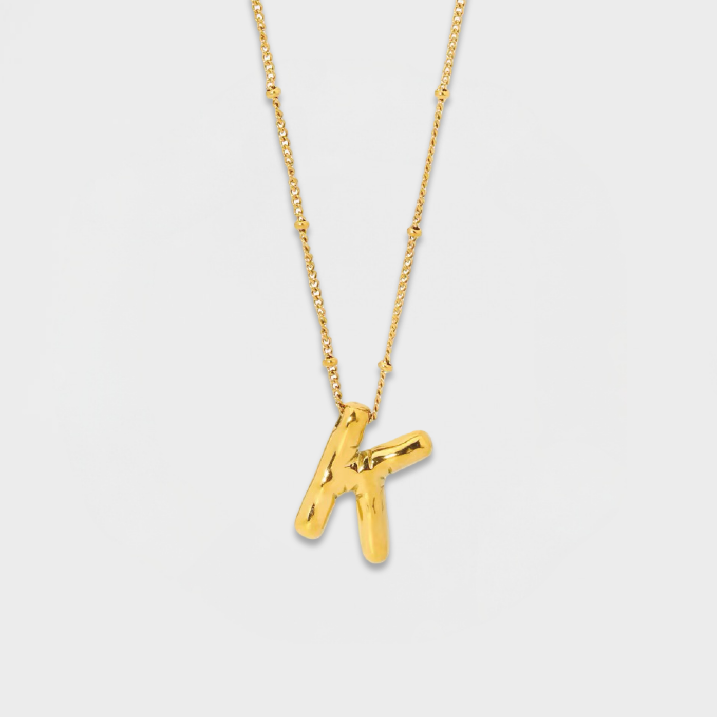 Statement Bubble Letter Necklace