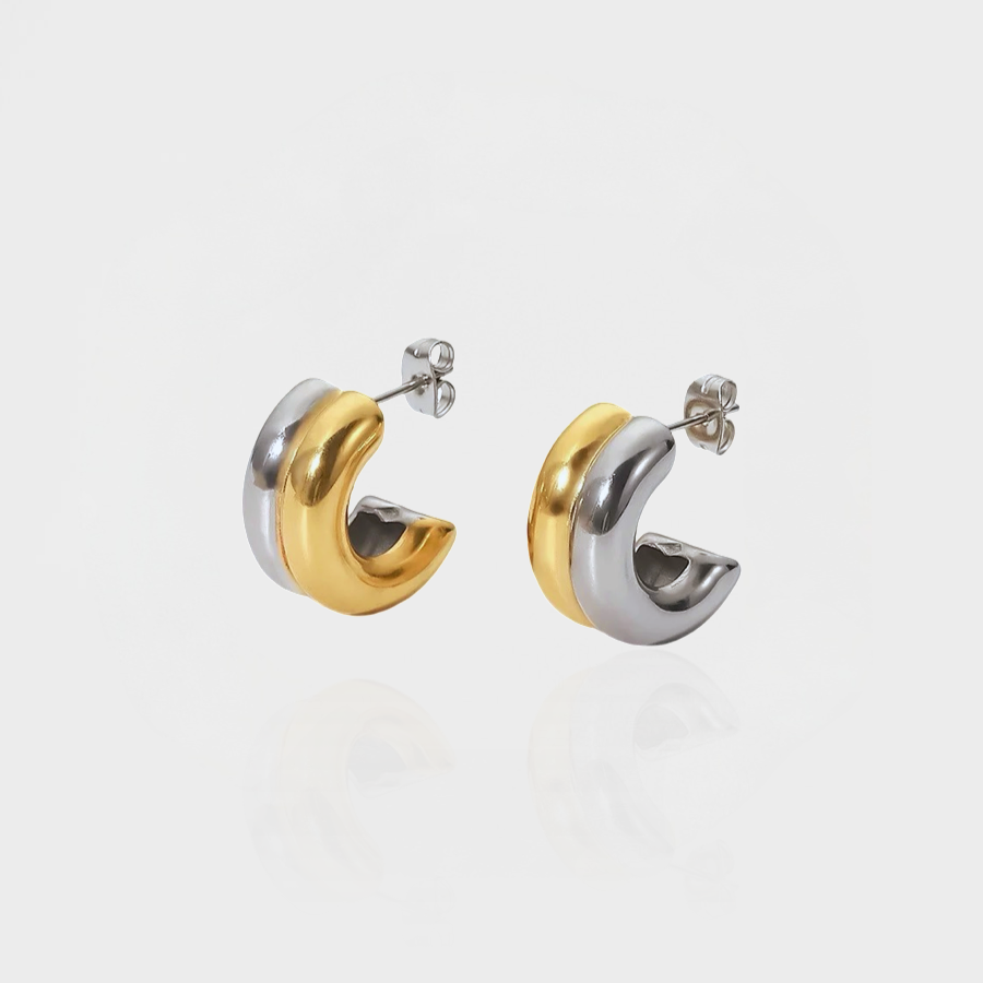 Two Tone Bubble Earring-Dazzledvenus