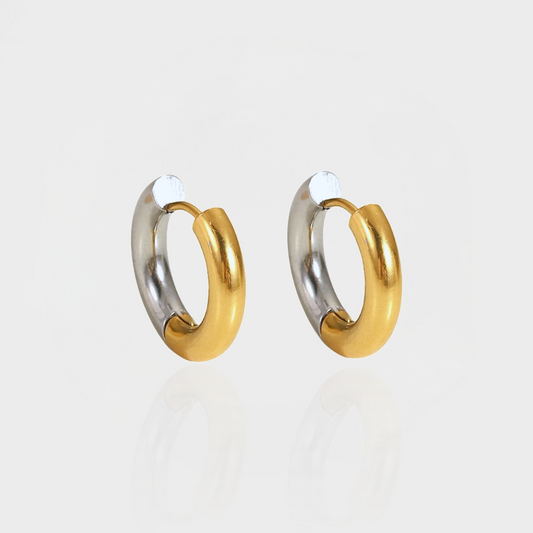 Two Tone Hoop Earring