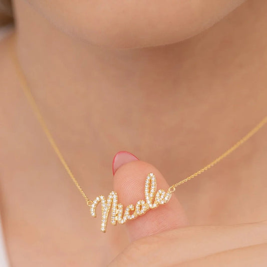 Personalised CZ Glory Name Necklace