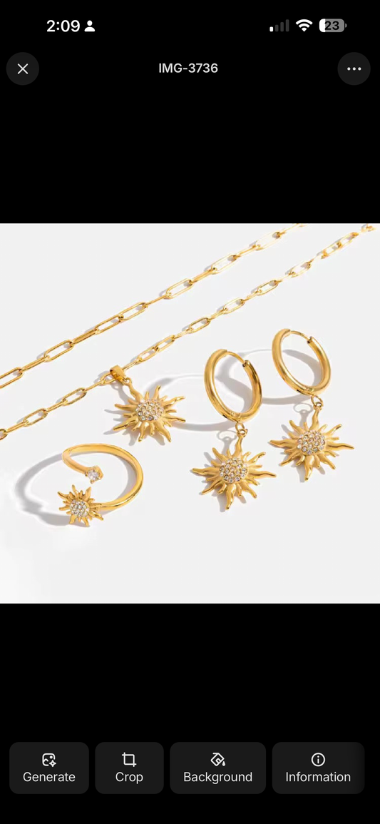 Rising Sun Hoop Earring