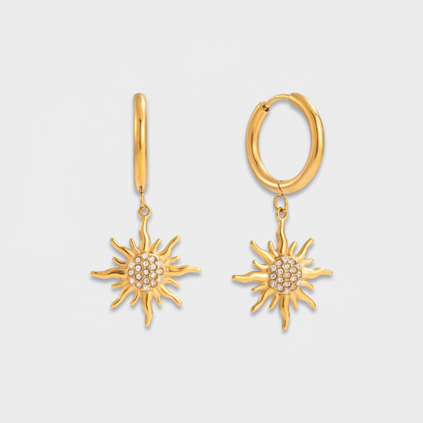 Rising Sun Hoop Earring-Dazzledvenus