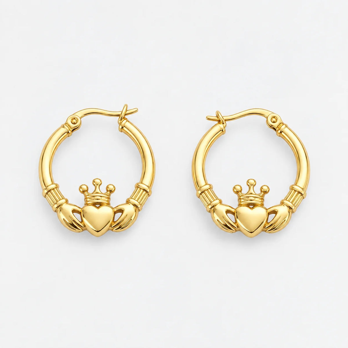 Queen of Claddagh Hoop Earrings