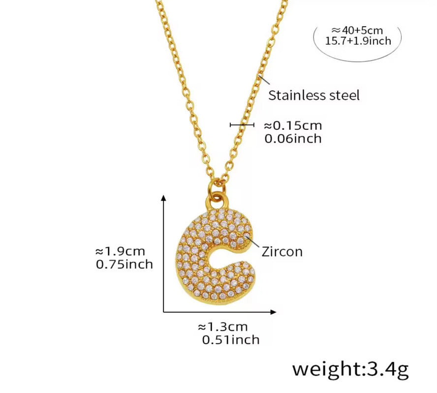 Hailey Diamond Bubble Necklace