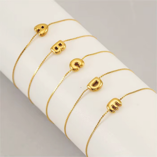 Bubble Letter Bracelet-Dazzledvenus