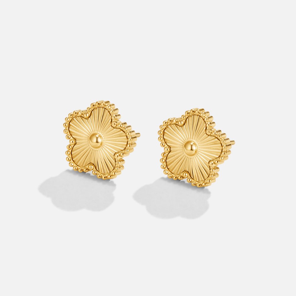 Marie Clover Stud Earring-Dazzledvenus