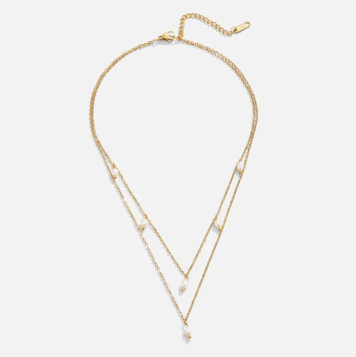 Sophia Pearl Duo Necklace-Get the hottest fashion accessory now! Buy Paperclip Toggle Link Mega Star Necklace and elevate your style instantly. Shop now and stand out from the crowd! 💥-Dazzledvenus