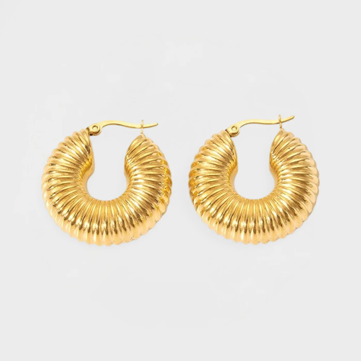 Luxe Ripple Hoop Earring