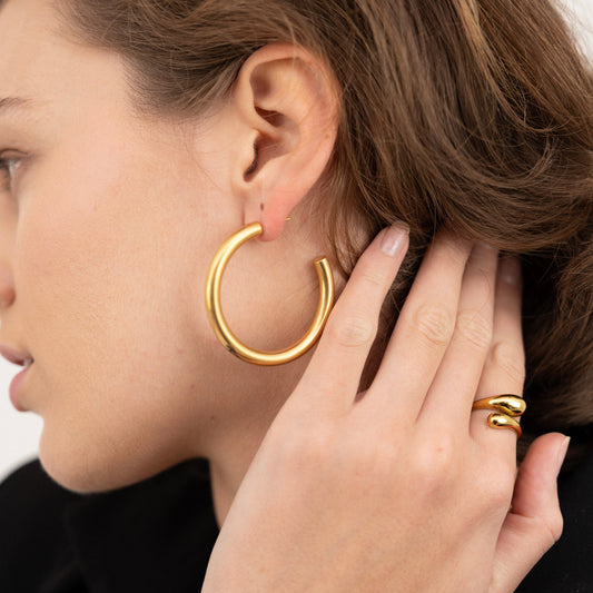 Classic Bold Hoop Earrings-Dazzledvenus