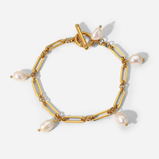 Pearls Toggle Bracelet-Dazzledvenus