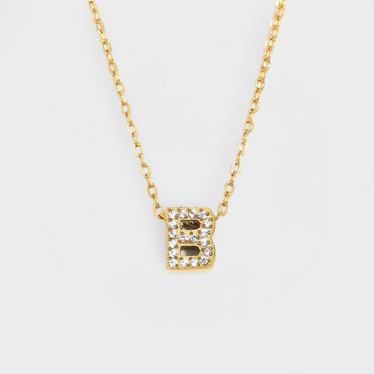 Dazzle Petite Initial Necklace-Dazzledvenus