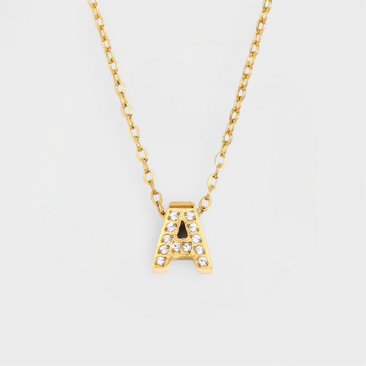 Dazzle Petite Initial Necklace-Dazzledvenus