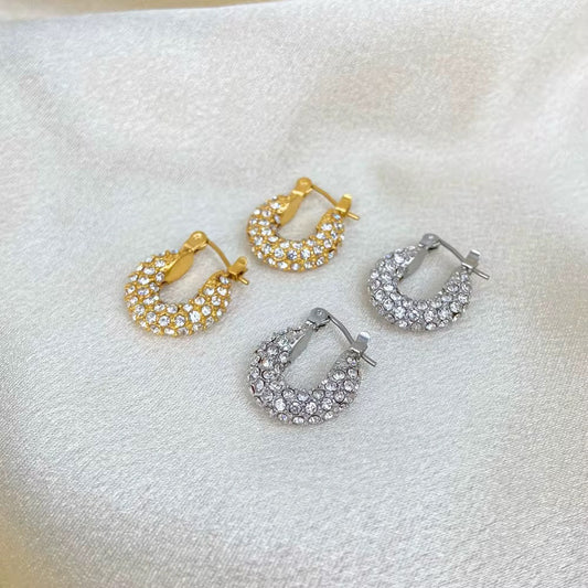 Radiance Pavè Huggie Hoop Earring