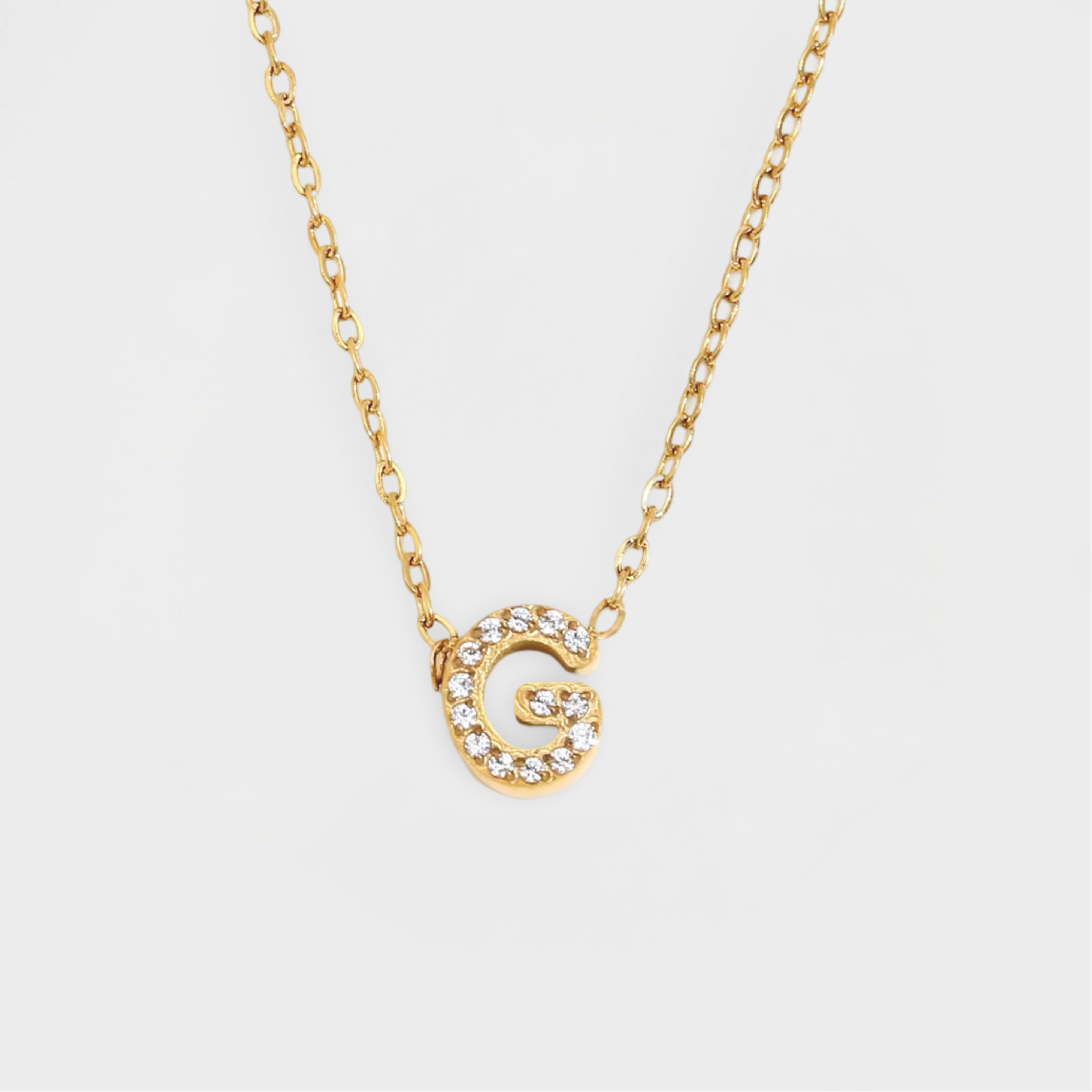 Dazzle Petite Initial Necklace-Dazzledvenus