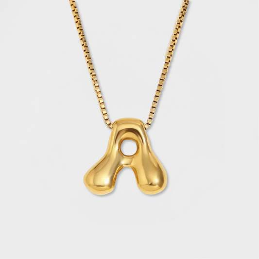 Molten Bubble Initial Necklace-A-Dazzledvenus