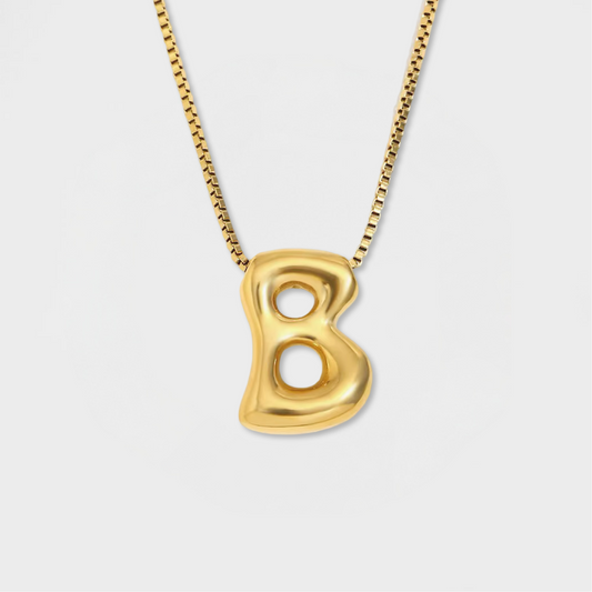 Molten Bubble Initial Necklace-B-Dazzledvenus
