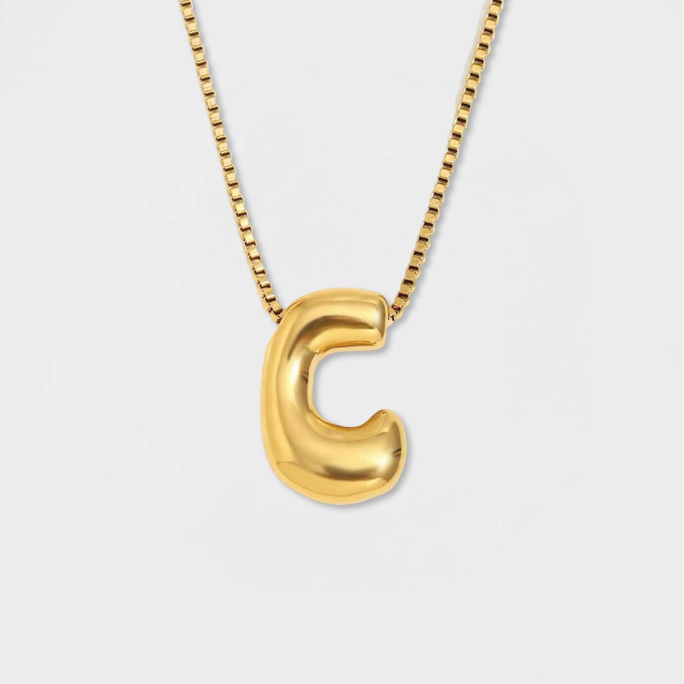 Molten Bubble Initial Necklace
