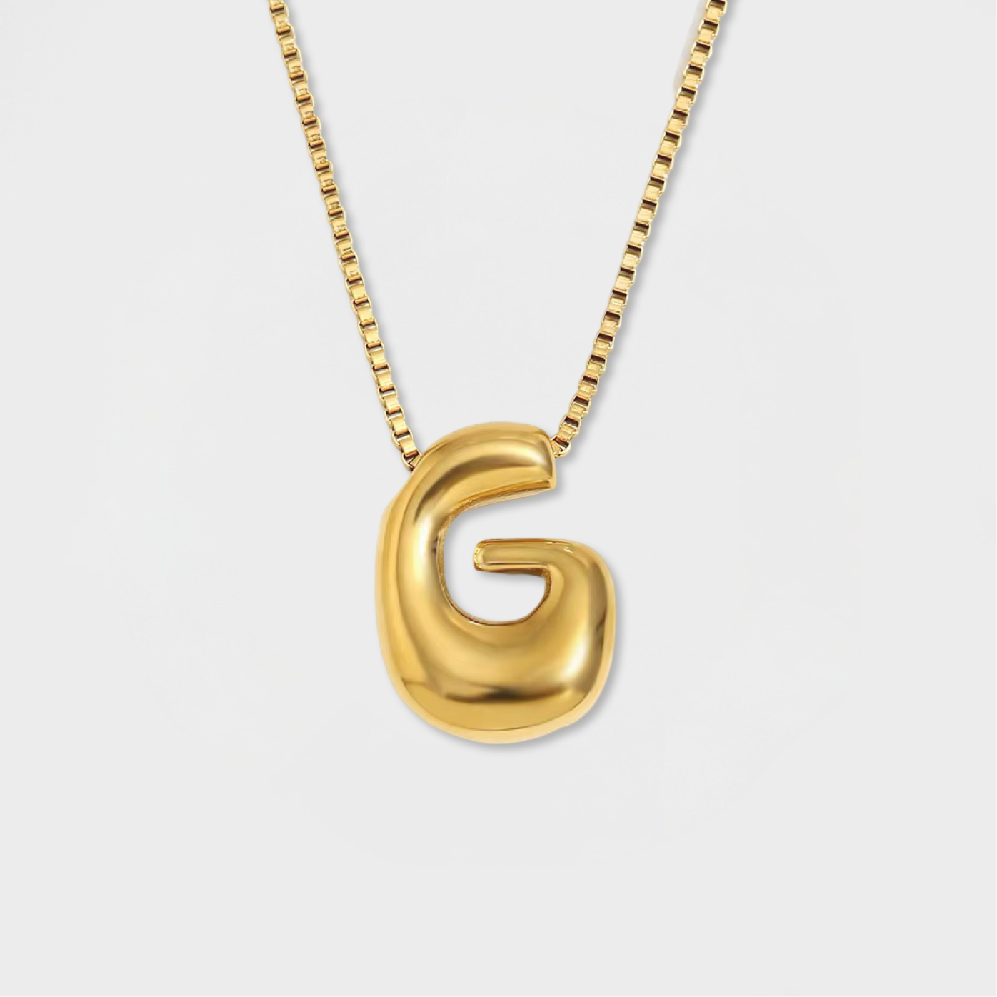 Molten Bubble Initial Necklace