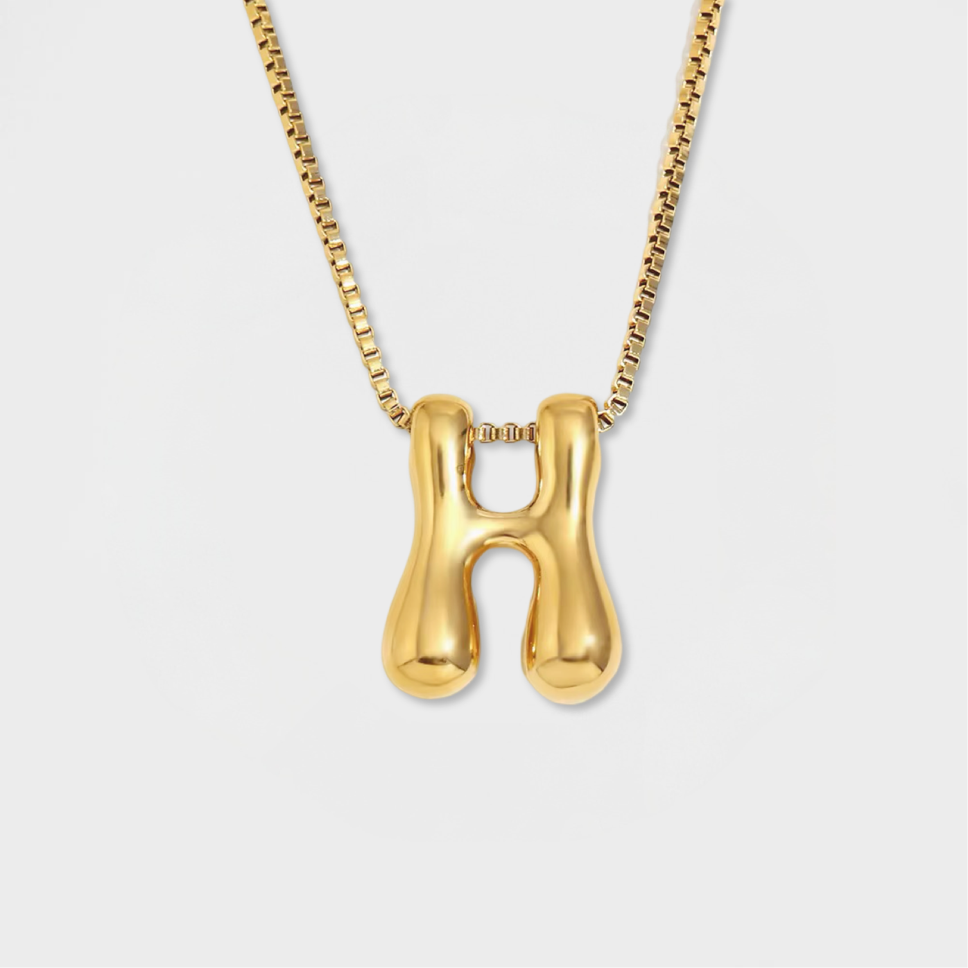 Molten Bubble Initial Necklace