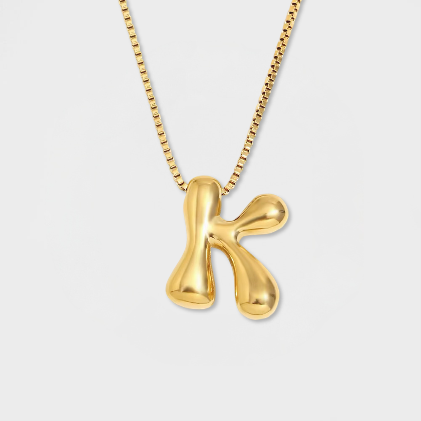 Molten Bubble Initial Necklace