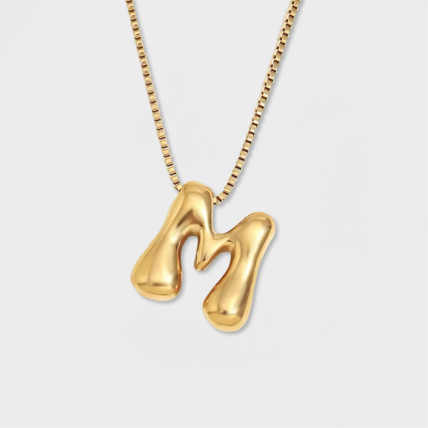 Molten Bubble Initial Necklace