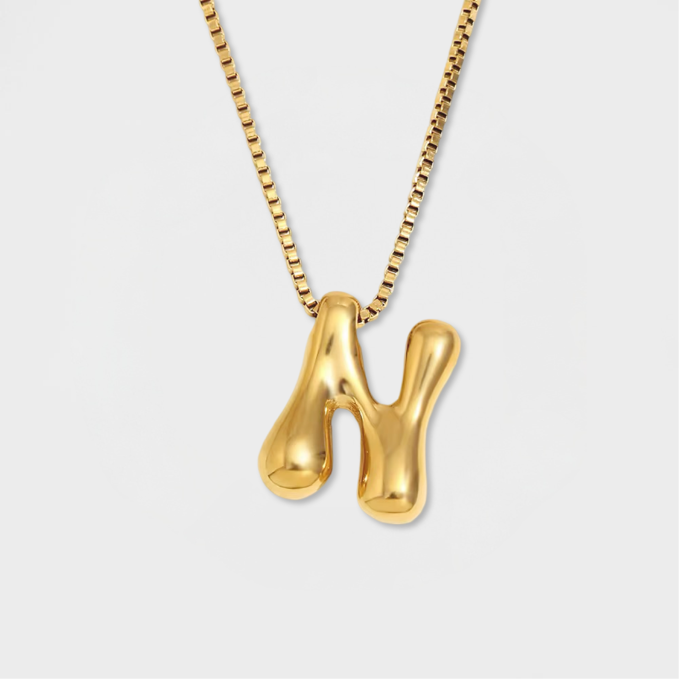 Molten Bubble Initial Necklace