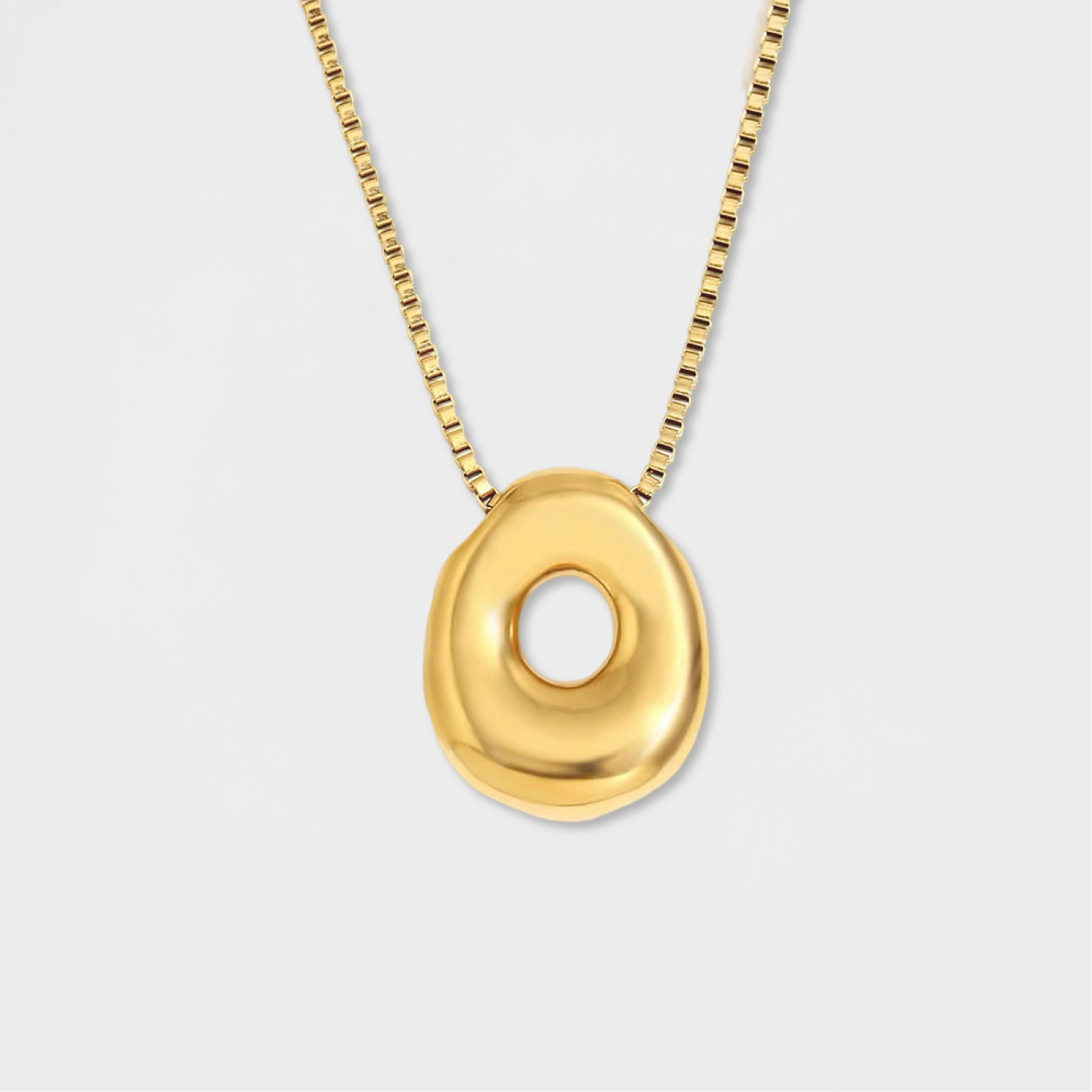 Molten Bubble Initial Necklace