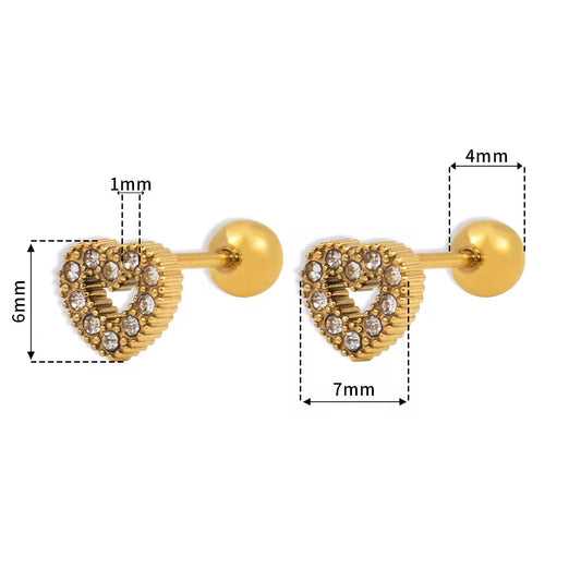 Heart Stud Earring