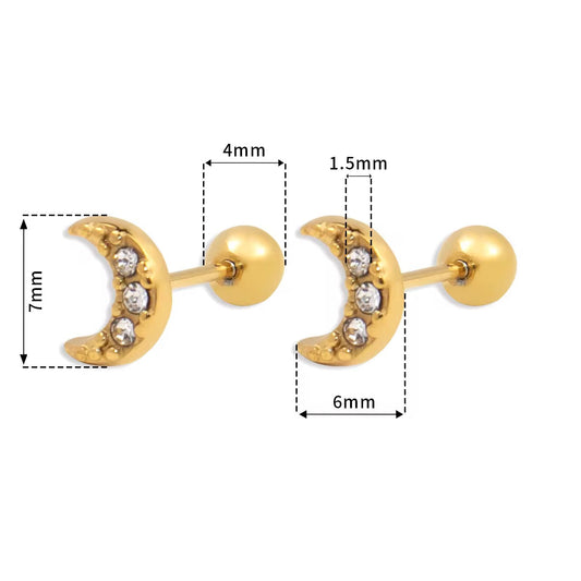 Crescent Stud Earring