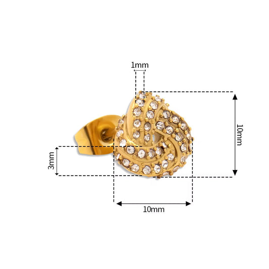 CZ Knot Earring