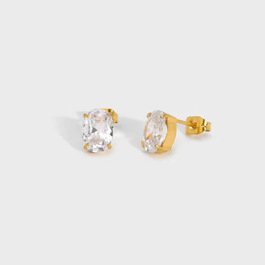 Oval Stud Earring