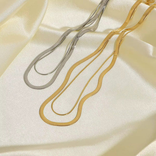 Haven Herringbone Duo Necklace