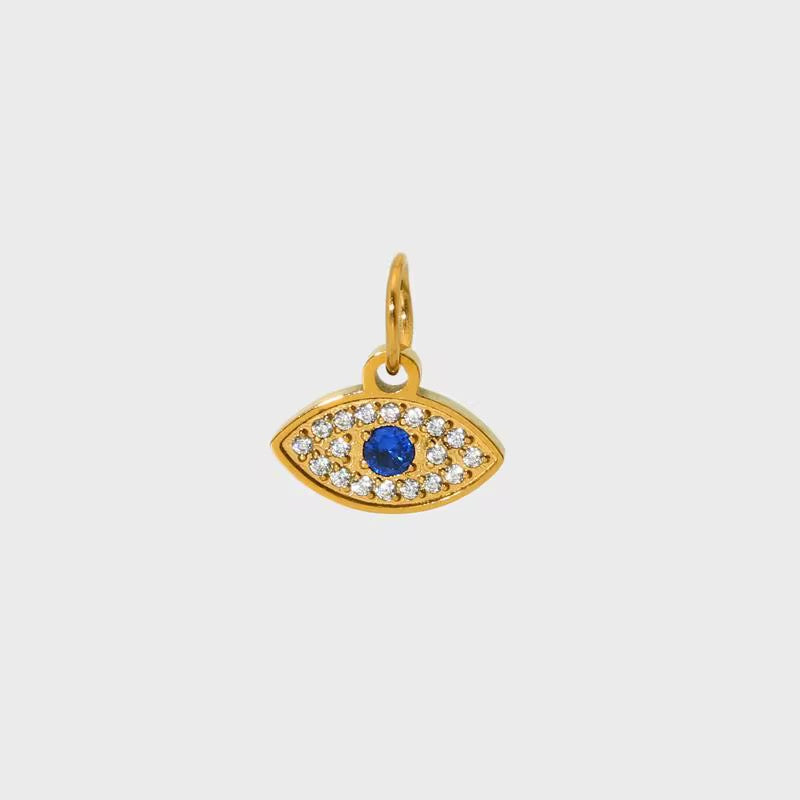 Cz Evil Eye Charm-Dazzledvenus